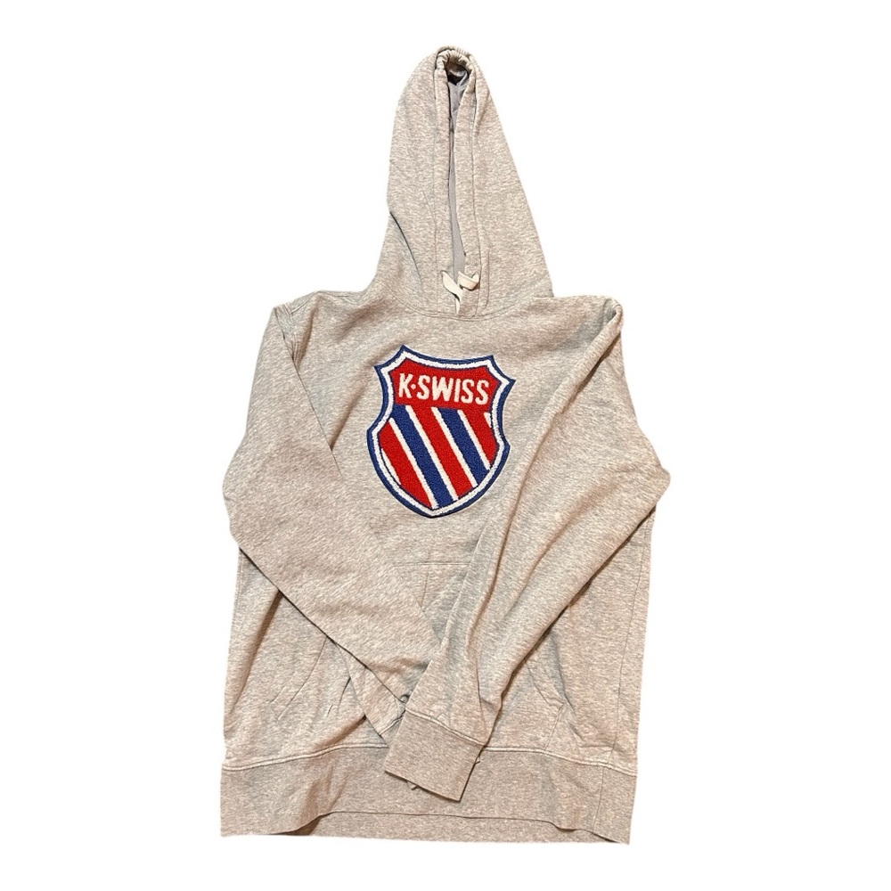 K-Swiss Light Gray Men's Hoodie with Logo